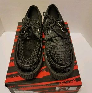 Original TUK Creepers Black Crushed Velvet